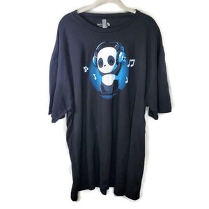 Teeturtle Music Panda Black T-shirt Size 3XL